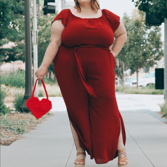 Rachel Roy burgundy jumpsuit - Picture 4 of 4